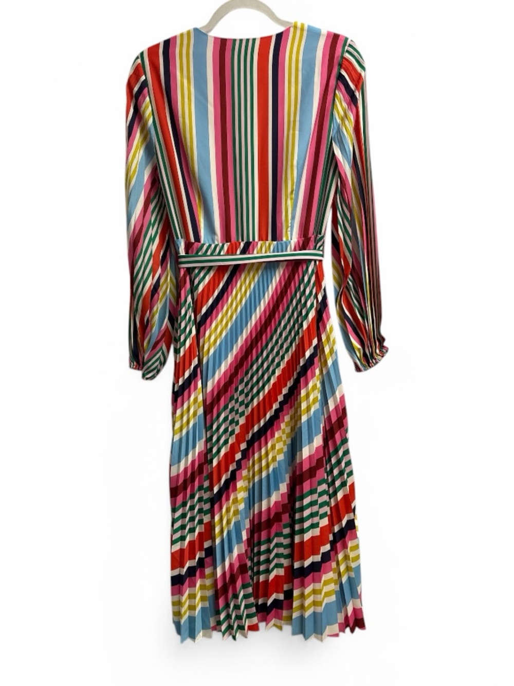 Boden Multicolor Striped Midi Dress - Pink, Green, Blue, Yellow, Red - Picture 4 of 7